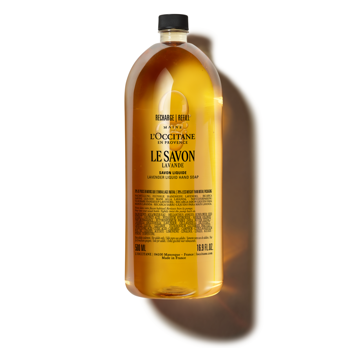 Екопълнител за течен сапун с масло от карите и лавандула